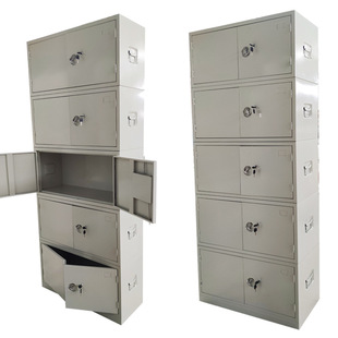 深圳工厂直销 分五节锚拉手两侧把手文件柜 办公室资料柜档案柜