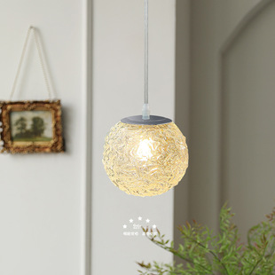 床头小吊灯美式卧室餐厅灯轻奢玻璃月球现代简约温馨浪漫个性灯具