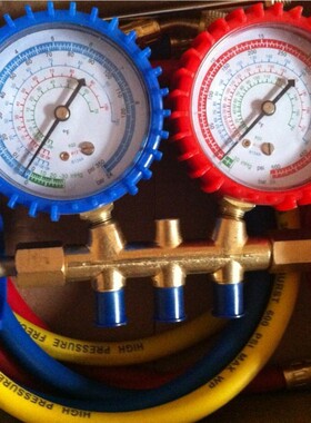 铜双表阀 冷媒表 雪种表 CT-536 无视液镜双表阀 R12套装