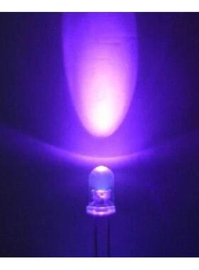 超高亮LED直插F5mm白发紫短脚5mm白发紫色灯珠长脚