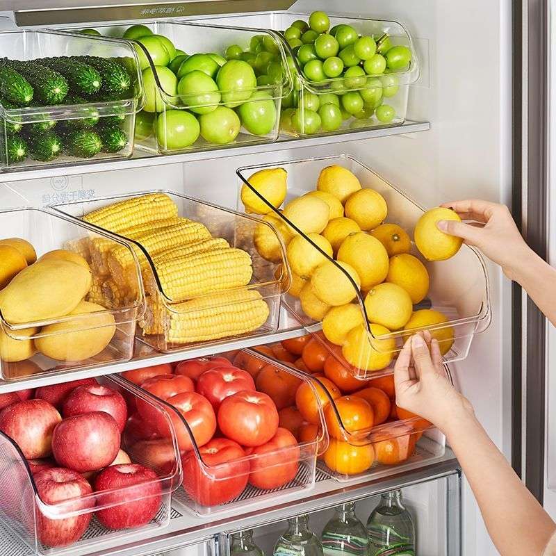 ?抽屉式冰箱收纳盒保鲜盒食品级家用蔬菜水果鸡蛋厨房整理神