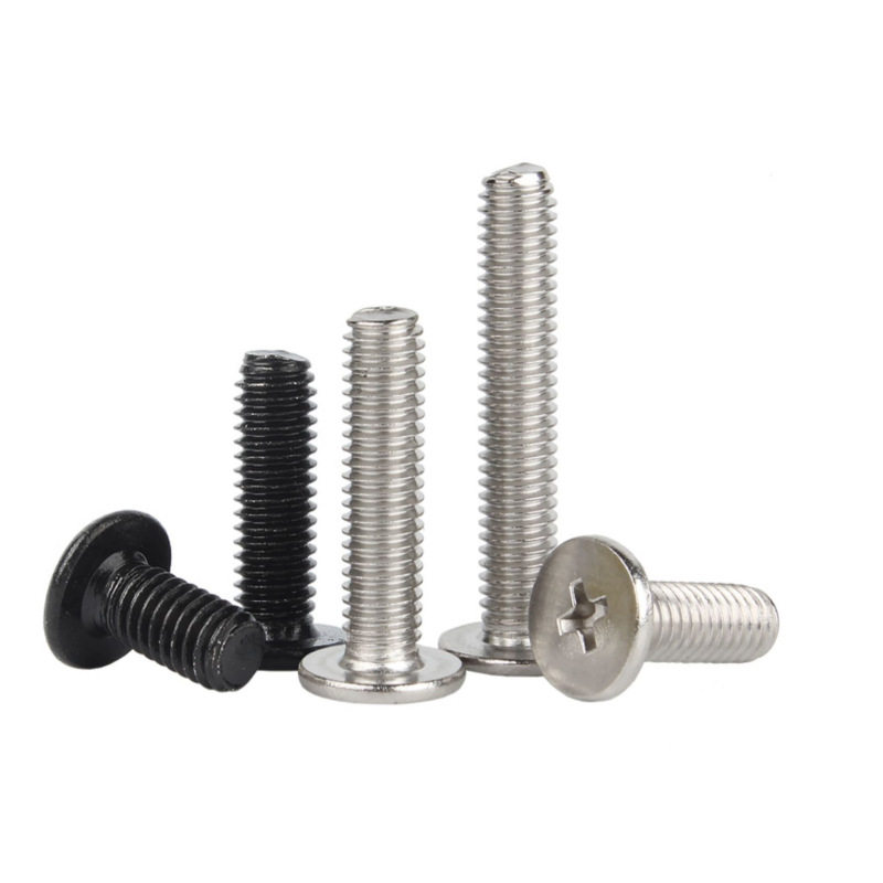 厂家直销镀银色 黑色 M2-M6十字扁平头机牙螺钉 电器组装机箱螺丝