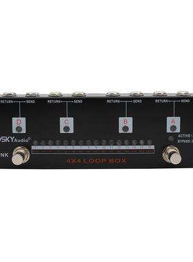 MOSKYaudio 4X4 LOOP BOX 可视化 2个按键 16种编程效果器组合选