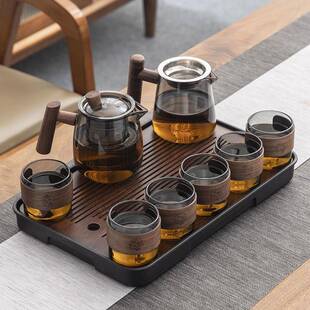 公一防茶烫轻套奢档大气家用泡高办功夫室 耐茶热玻茶具25657璃装