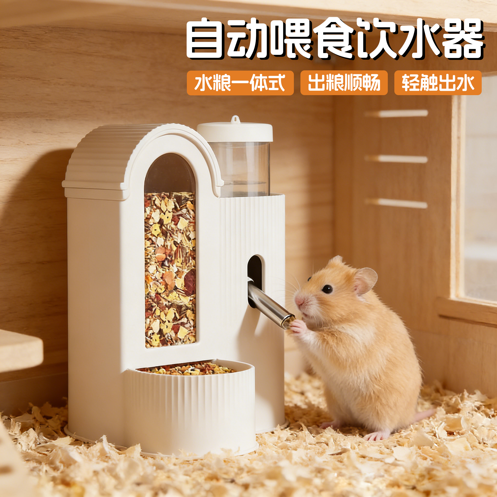 小仓鼠自动喂食饮水器金丝熊专用水壶食盆二合一饭碗生活用品大全,宠物/宠物食品及用品,鼠类喂食器,淘宝优惠券,粉丝福利购,淘宝优惠卷