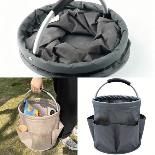 可折叠手提干湿分离洗澡篮露营野餐沙滩洗漱洗车便携收纳篮
