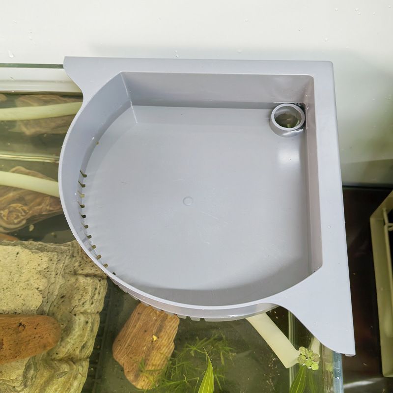 新款鱼缸转角盖板收纳架水草造景工具托盘式承重隔板装饰摆件