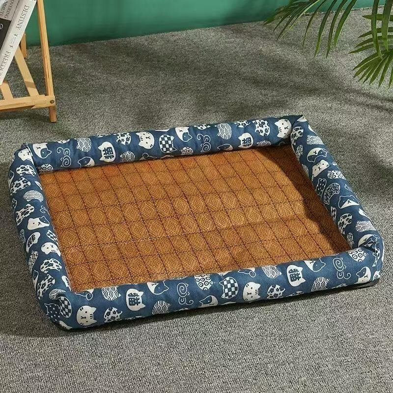 宠物夏季凉垫小猫窝藤编凉席小狗垫子泰迪凉席窝狗窝猫窝降温床垫