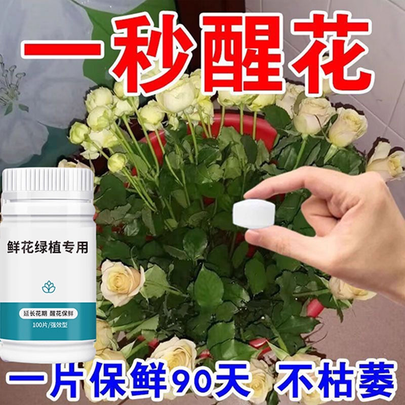 二氧化氯鲜花泡腾片84消毒片养花绿植净水除臭杀菌插花切花保鲜剂