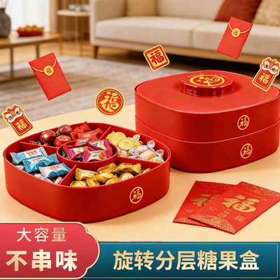 结婚轻奢红色喜糖盘婚庆用品