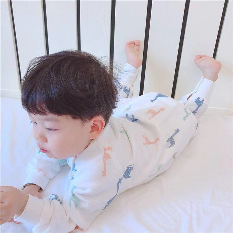 秋季新品! 四层竹棉纱布分腿睡袋 宝宝防踢被 长袖婴儿睡袋