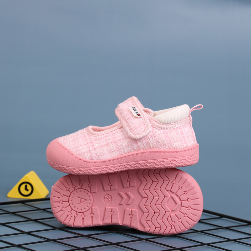 春秋款男女童幼儿园室内鞋儿童透气单鞋防滑软底宝宝幼稚入园布鞋