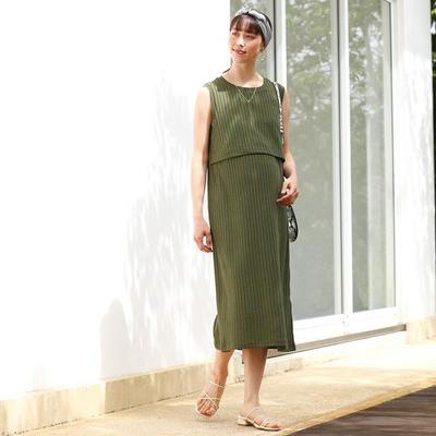针织无袖孕妇哺乳连衣裙装上掀式夏季凉快日系显瘦产前后外出时尚