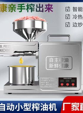 榨油机全a自动小型家用家庭式新款多功能冷热商用菜籽油坊炸油机