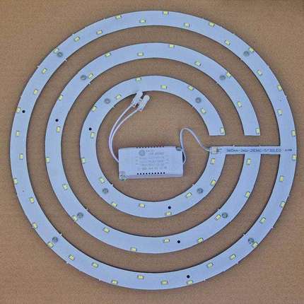 风扇灯替换led吸顶灯灯t芯灯板圆形灯条灯带灯盘三色变光遥控卧室