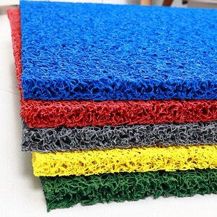 入户门外地垫防溅水垫子镂空无底丝圈透水地毯塑料浴室防滑脚垫