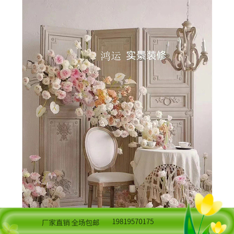 新款儿童实景儿童影楼实景制作摄影棚装修M设计拍照道具婚纱实景
