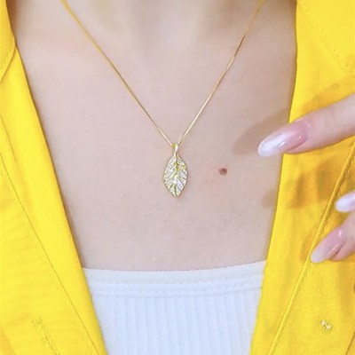 金枝玉叶子项f链一夜暴富2023年新款潮小众设计轻奢百搭简约锁骨
