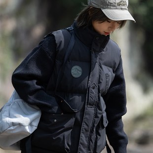山系复古工装立领棉服马甲男秋冬加厚坎肩无袖外套V背心保暖潮休