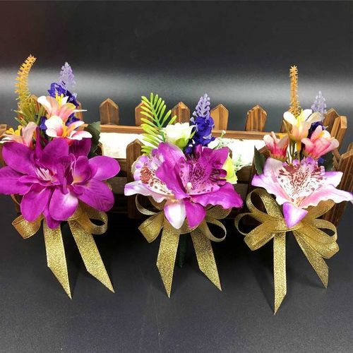 金纽磁铁商务会r议开业宴会花胸花婚礼吸铁森系胸襟花