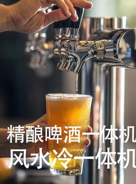 精酿啤酒设备风冷水冷全自动扎啤机吧台直冷一体机商用双冷酿酒