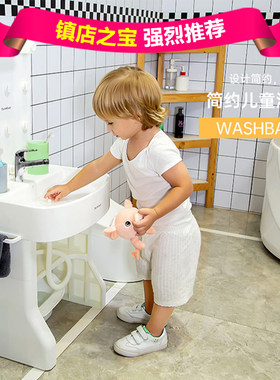 儿童洗手台盆洗脸台宝宝洗脸盆幼儿园洗手台可调高小孩刷牙洗手池