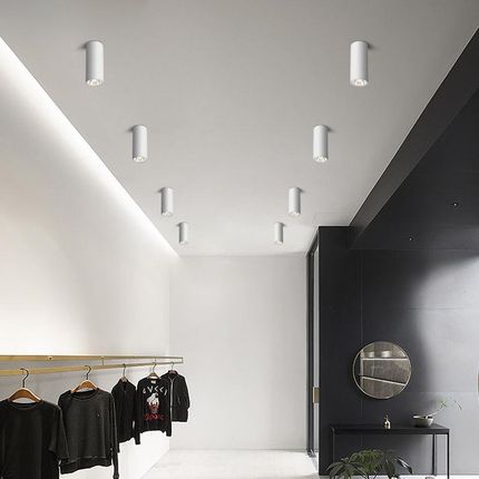 led圆柱形明装筒灯长筒射灯免开孔F吸顶式桶灯创意餐厅商用展厅灯