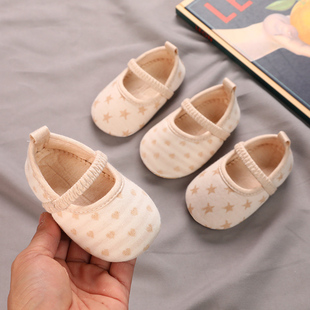 步前公主鞋 女宝宝软底布鞋 不掉3 12个月01岁夏天 春秋季 婴儿鞋