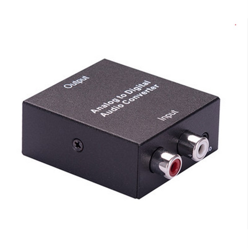 模拟转数字同轴光纤音频转换器红白莲花/3.5音频输入同轴光纤输出