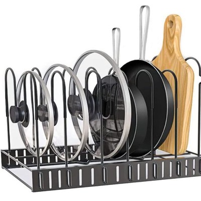 可拆装折叠多层立式j锅盖架厨房收纳架Pots and Pans Organizer
