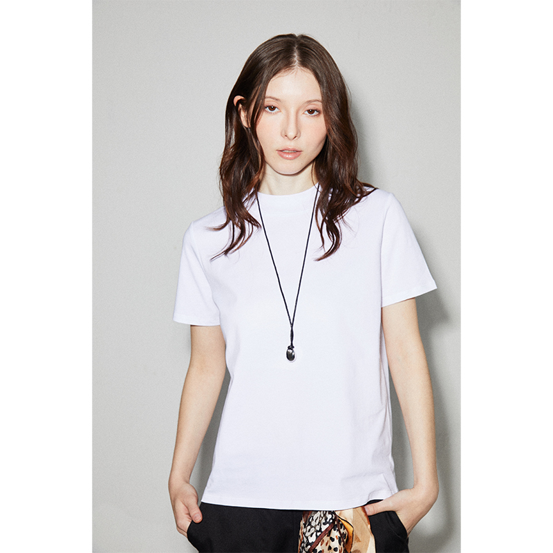 ROLLINGAGE 2025夏季基础款短袖T恤松弛感轻薄凉感百搭圆领上衣