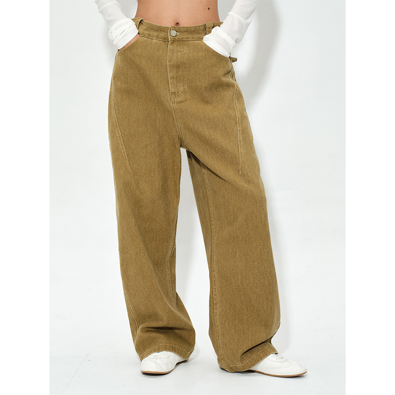 ROLLINGAGE 洗水工艺微落档牛仔裤