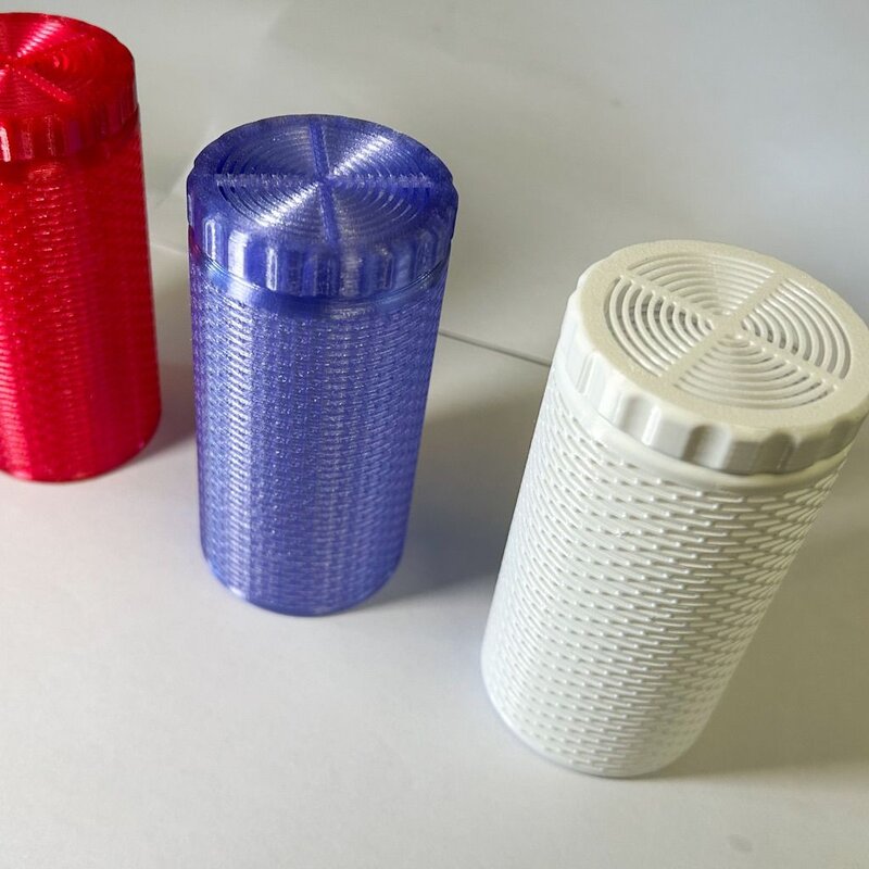 鱼缸活性炭干燥剂瓶 车载香薰盒瓶3d打印 小颗粒存放镂空盒子带盖