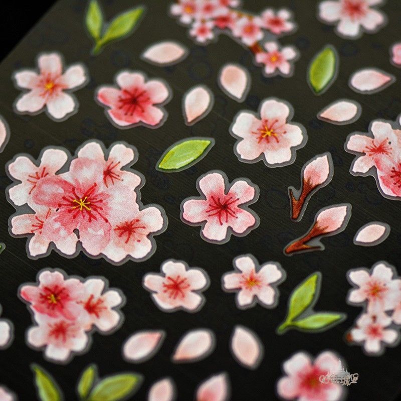 唯美浪漫樱花花瓣自粘贴纸相册手机手帐装饰贴画