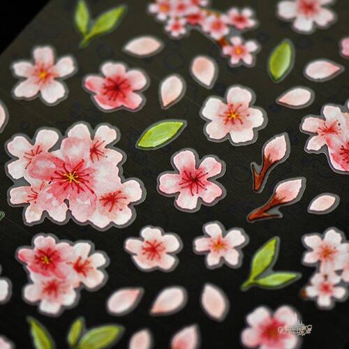 唯美浪漫樱花花瓣自粘贴纸相册手机手帐装饰贴画