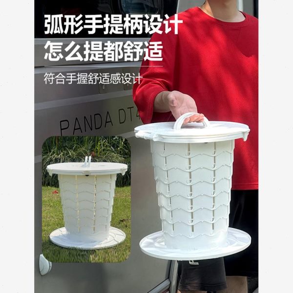 桶马桶新式野外折叠小马桶可调节便携式车载收纳发光露营马桶凳