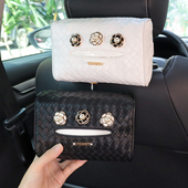 扶手箱抽纸盒挂式 金属花网红气质高级女感座椅车内汽车纸巾抽纸盒