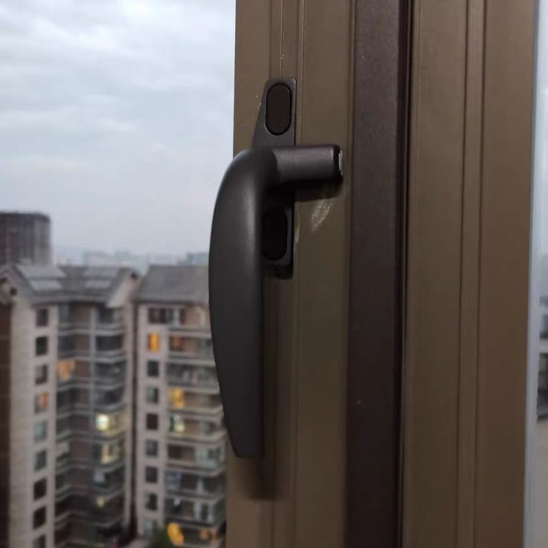 50型加厚实心铝合金窗户把手配件平开推拉窗拉手门窗锁扣7字执手