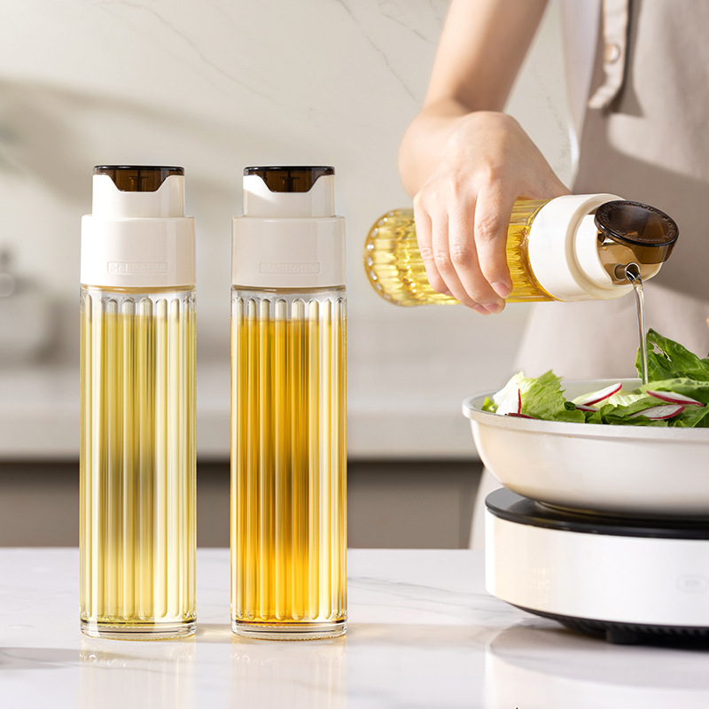油壶自动开合油瓶家用厨房玻璃油壸防漏香油酱油醋调味瓶油罐专用