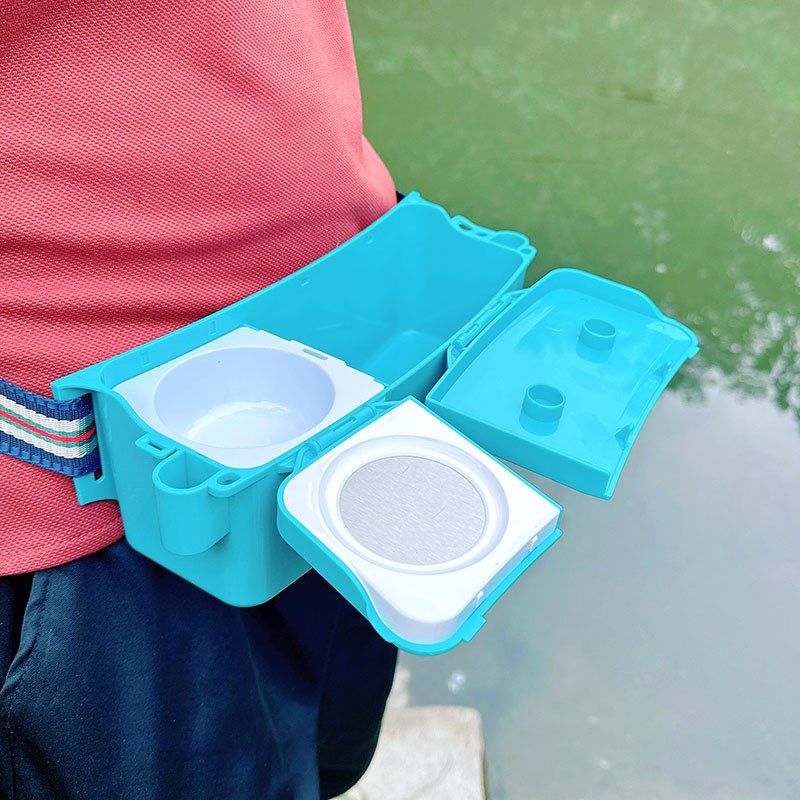 溪流钓具装备小物走钓腰盒腰挂拉饵盒多功能面筋饵钓小鱼腰挂饵盒