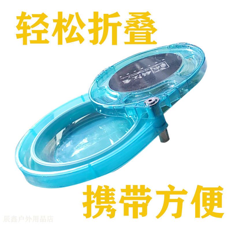 新款强磁钓箱拉饵盘全磁饵盘双层可折叠拉饵盘散炮盆钓椅地插通用