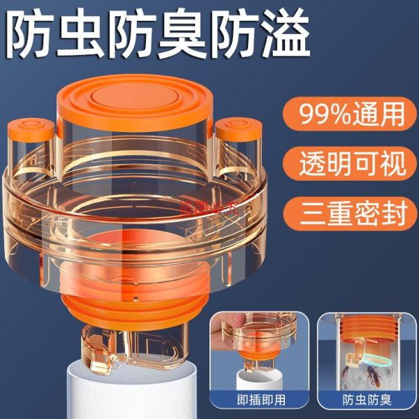 三头通厨房下水管接头返神器防臭臭道集成排水三通净水器分水机防