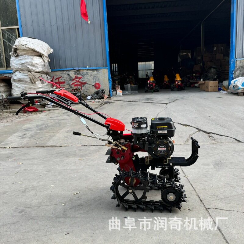 红薯地垄间独轮行走小型趟地机 动力强劲山地爬坡农田犁地机