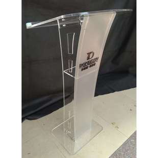 演讲台发言台简约透明讲台水晶讲桌亚克力主持台司仪台咨客迎宾台