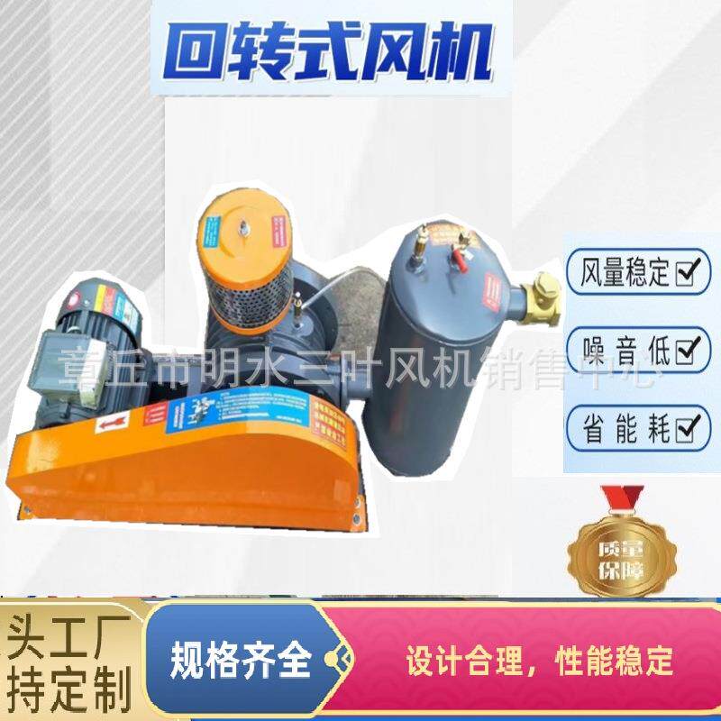 重庆地区污水处理回旋鼓风机5.5KW福建小型回转曝气鼓风机HZ801S