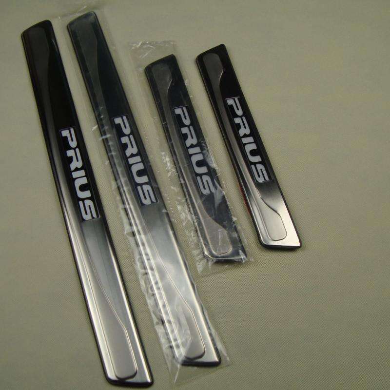 09-2015 prius ZVW30普瑞斯普锐斯不锈钢带灯门槛条蓝白红光可订