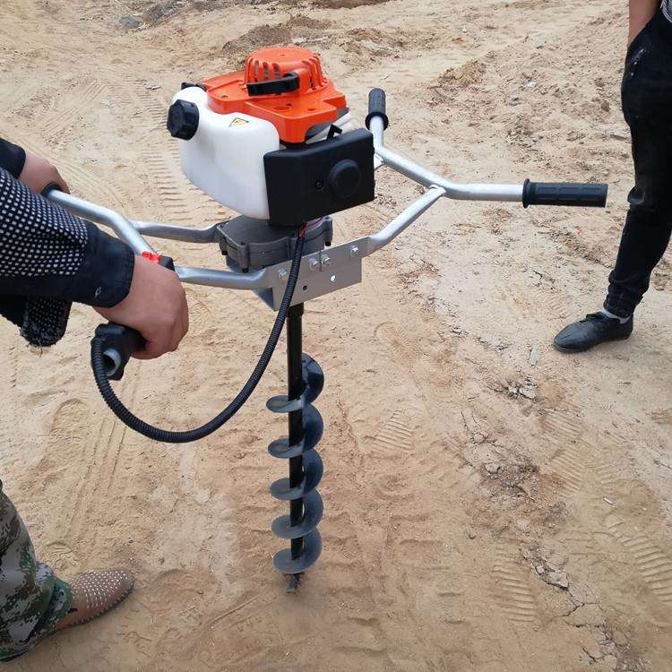 手持式汽油挖坑机大棚立柱打坑机富民打桩钻孔机