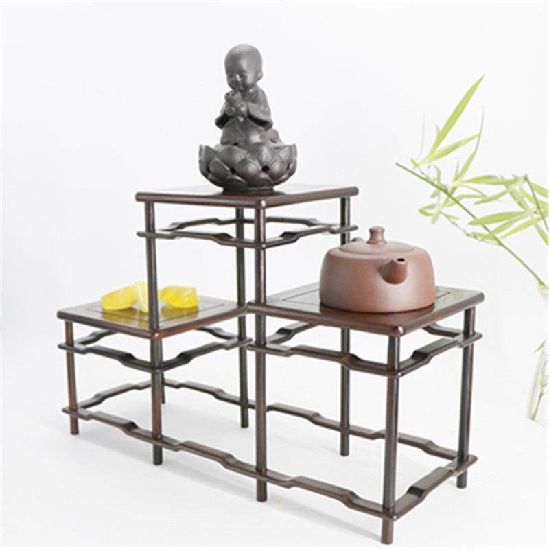 红酸枝高低明式博古架木雕工艺品展示架多宝格花盆景花架底托
