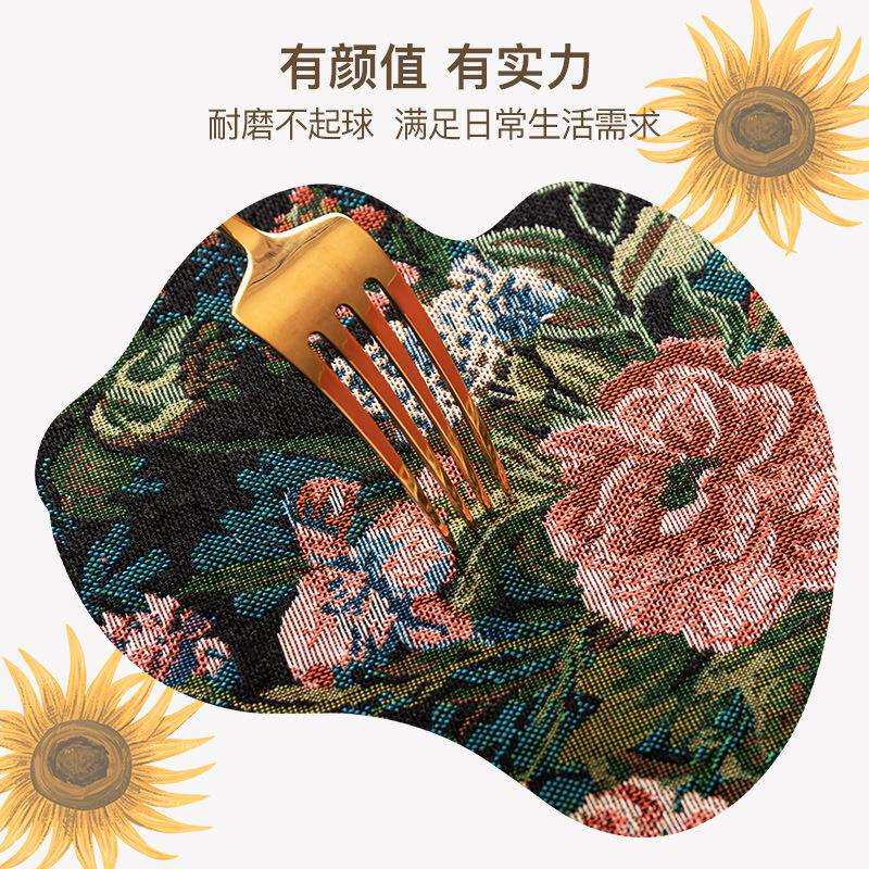 提花布艺桌布餐桌布布料油画田园碎花小清新风格长方形盖布台布