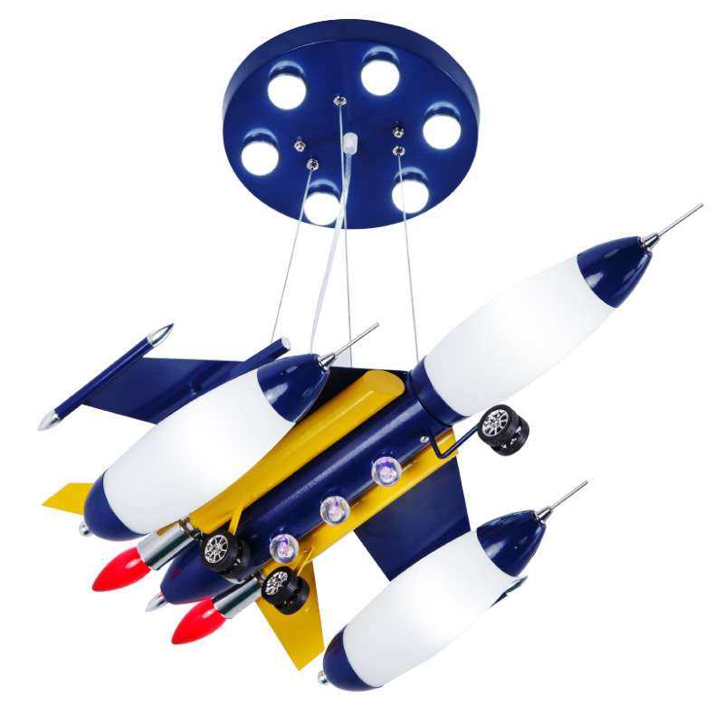 飞机吊灯卡通灯儿童灯饰飞机铁艺吸顶吊灯 卧室灯幼儿园装饰灯具